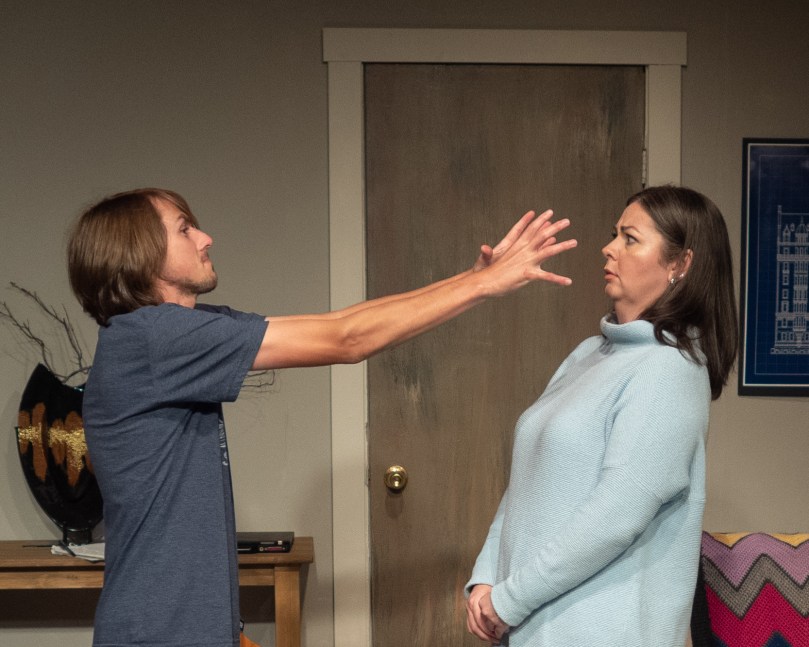 One actor attempting to read the mind of another.